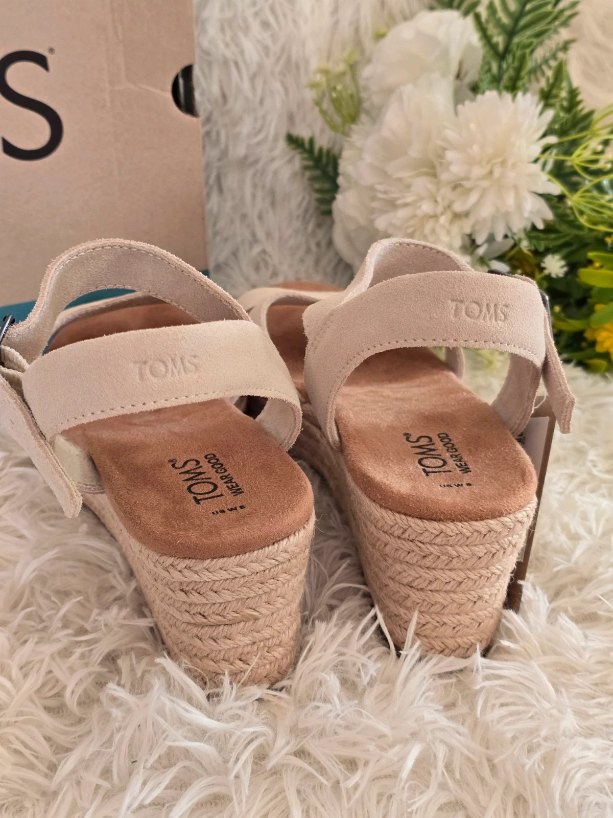 Eredeti TOMS Audrey platform bézs színű extra kényelmes és extra minőségű szandál 38,5cm új,címkés 3
