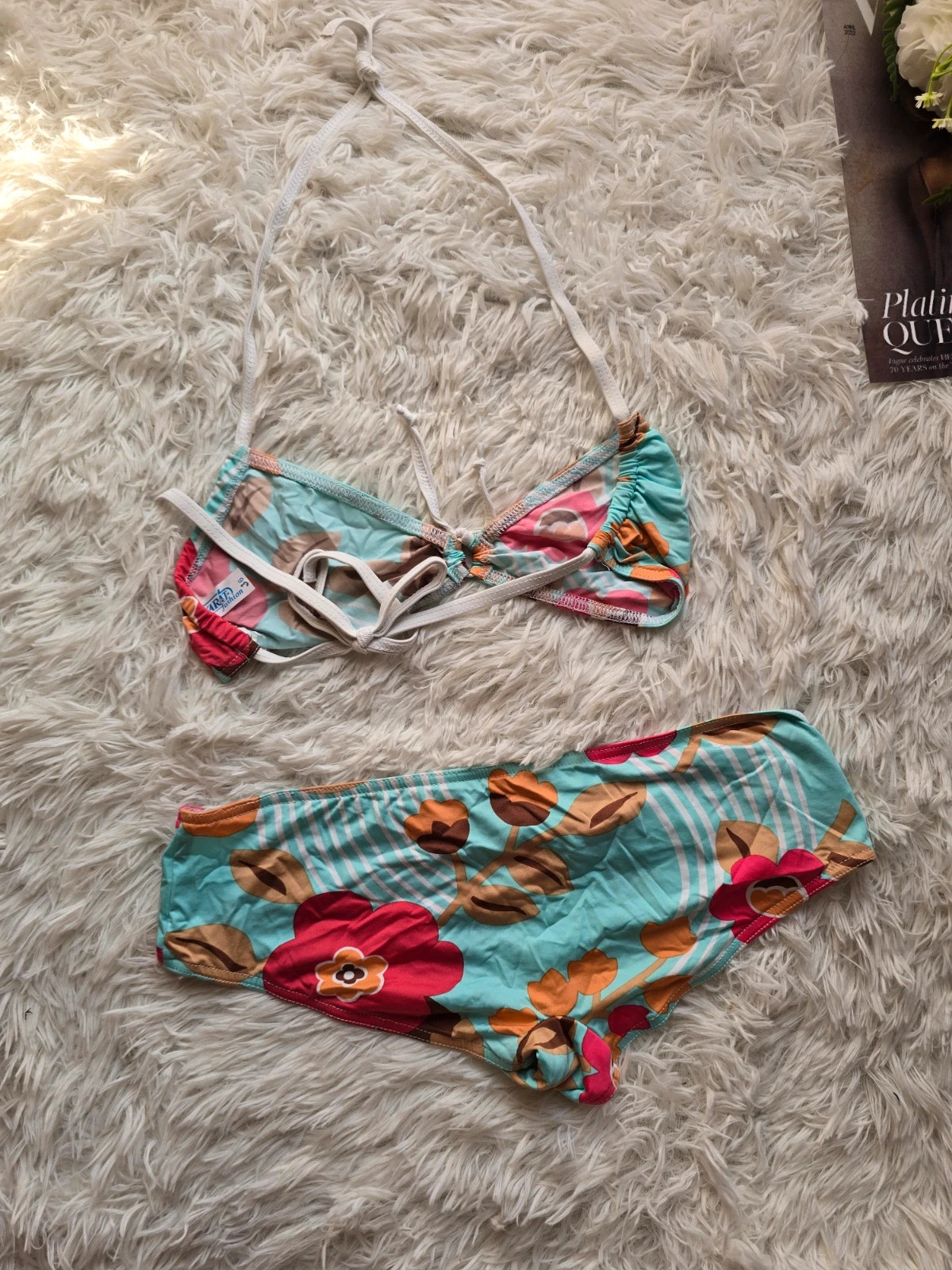 Új, virágmintás Karat Fashion bikini szett / kétrészes fürdőruha! S méretű 3