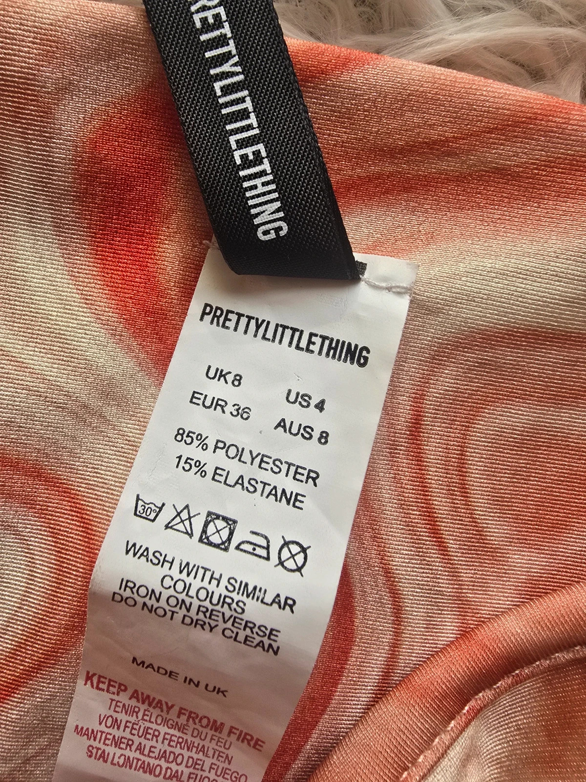 ÚJ PrettyLittleThing márványmintás / tie-dye bikinialsó S méret 2