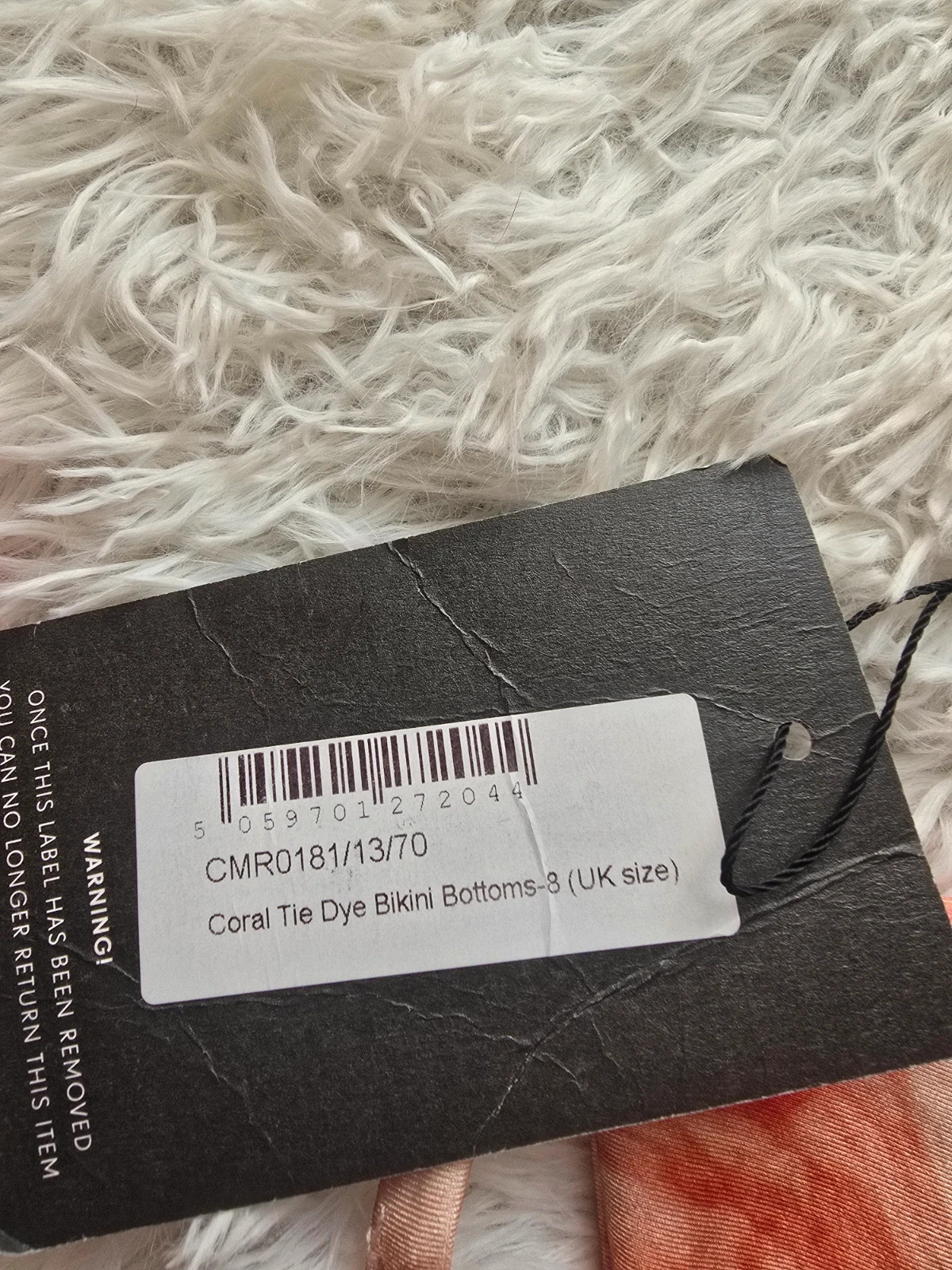 ÚJ PrettyLittleThing márványmintás / tie-dye bikinialsó S méret 3
