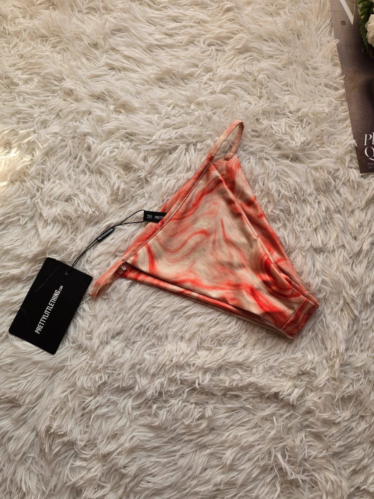ÚJ PrettyLittleThing márványmintás / tie-dye bikinialsó S méret 1