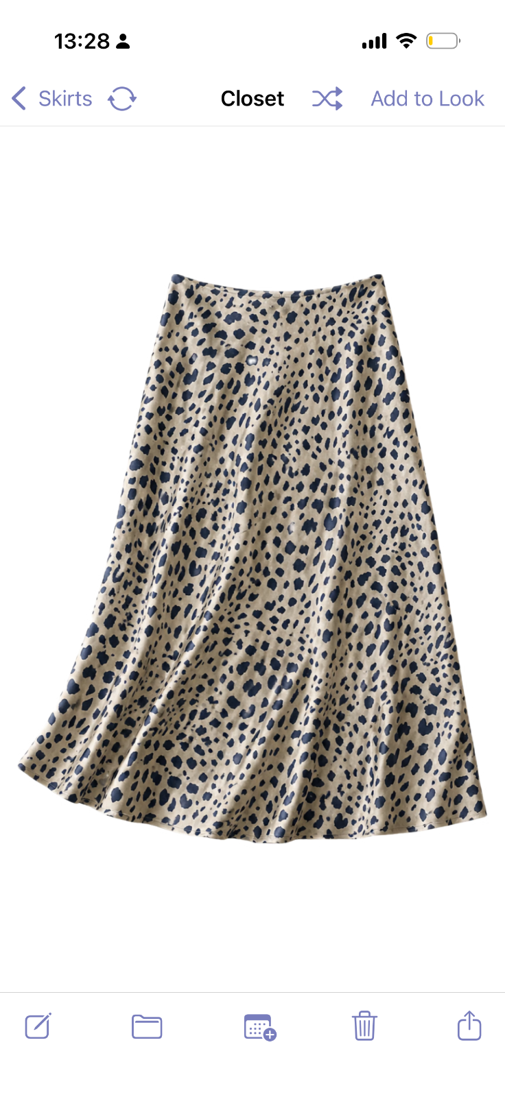 Sissy-boy bias-cut satin slip skirt- S 1