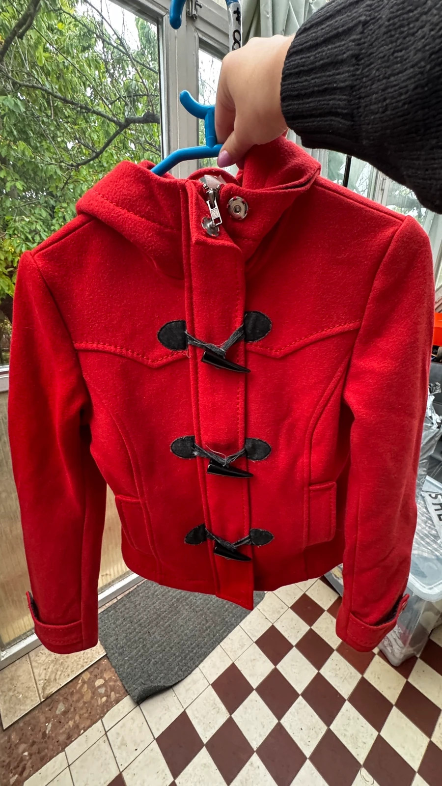 H&M Divided narancsvörös/korallpiros duffel kabát 1