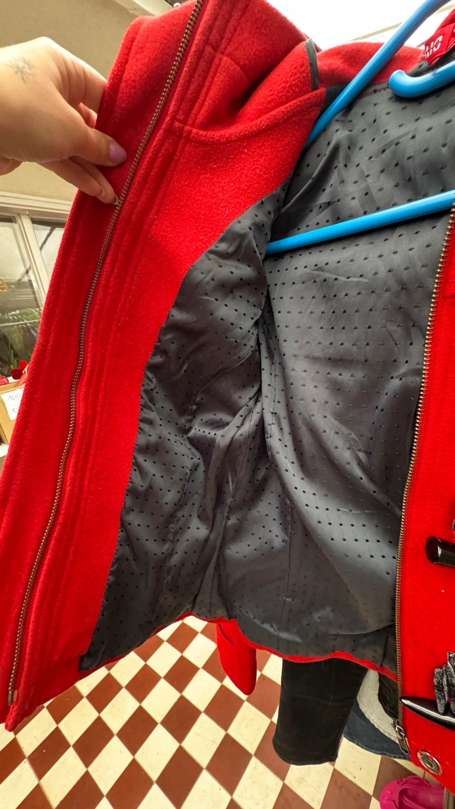 H&M Divided narancsvörös/korallpiros duffel kabát 4