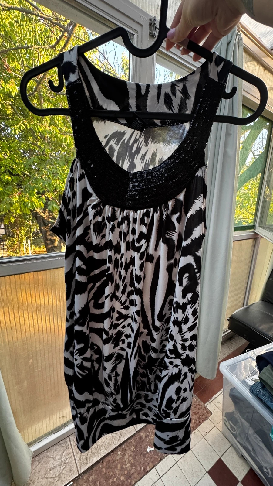 Rue21 XL ujjatlan mintás tunika / hosszított felső 4