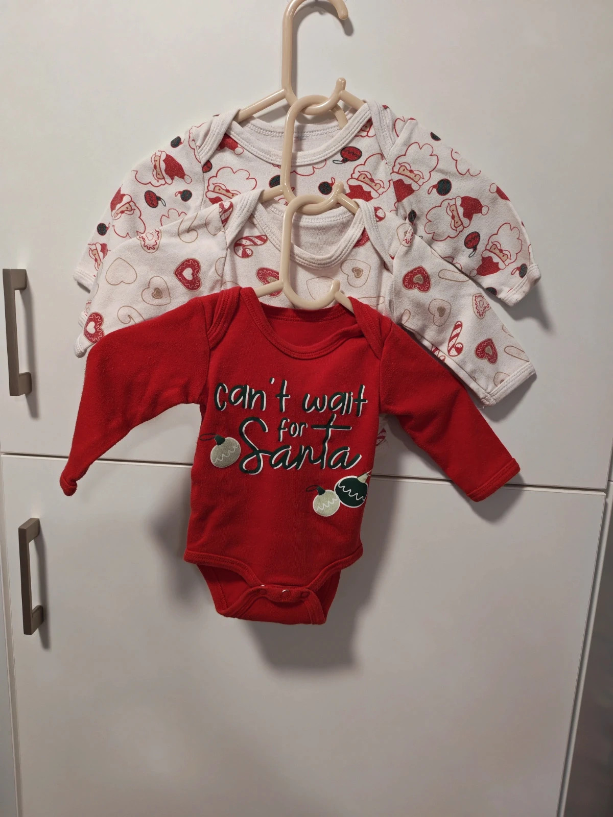 3db-os unisex karácsonyi hosszú ujjú body 62-es 1