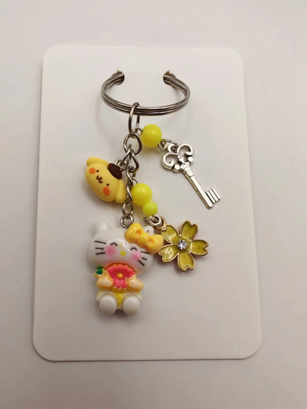 Hello Kitty kulcstartó sárga 2