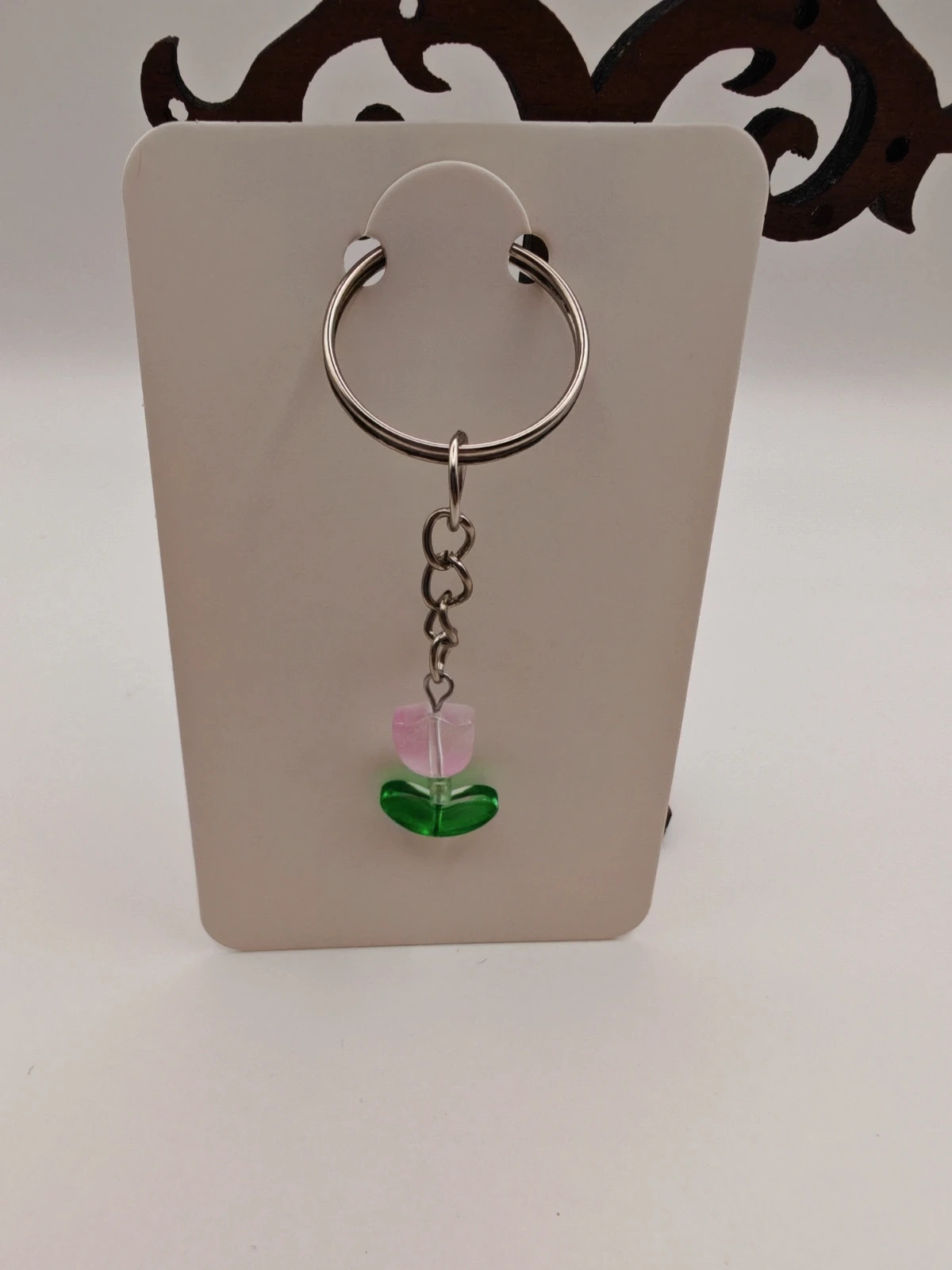 Tulipán kulcstartó rózsaszín 2
