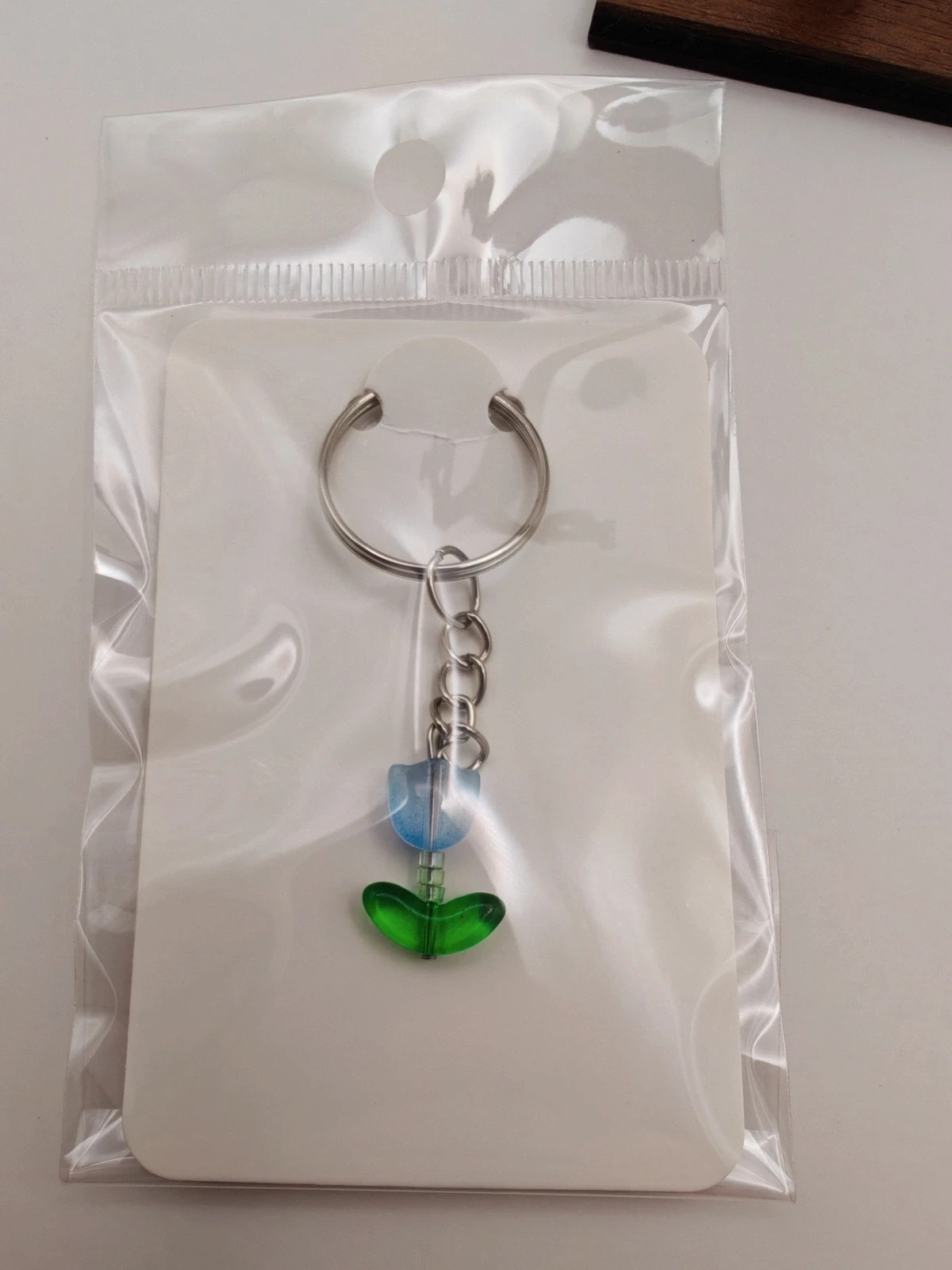 Tulipán kulcstartó kék 4