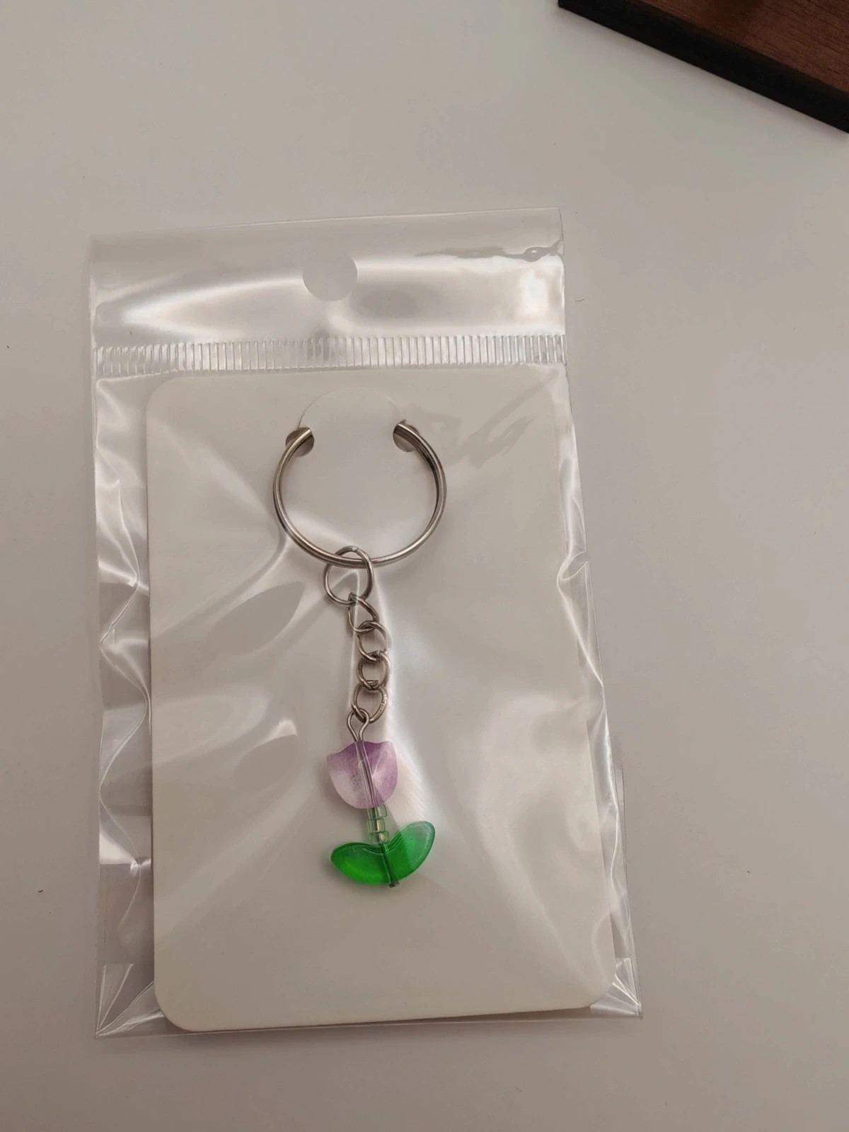 Tulipán kulcstartó lila 4