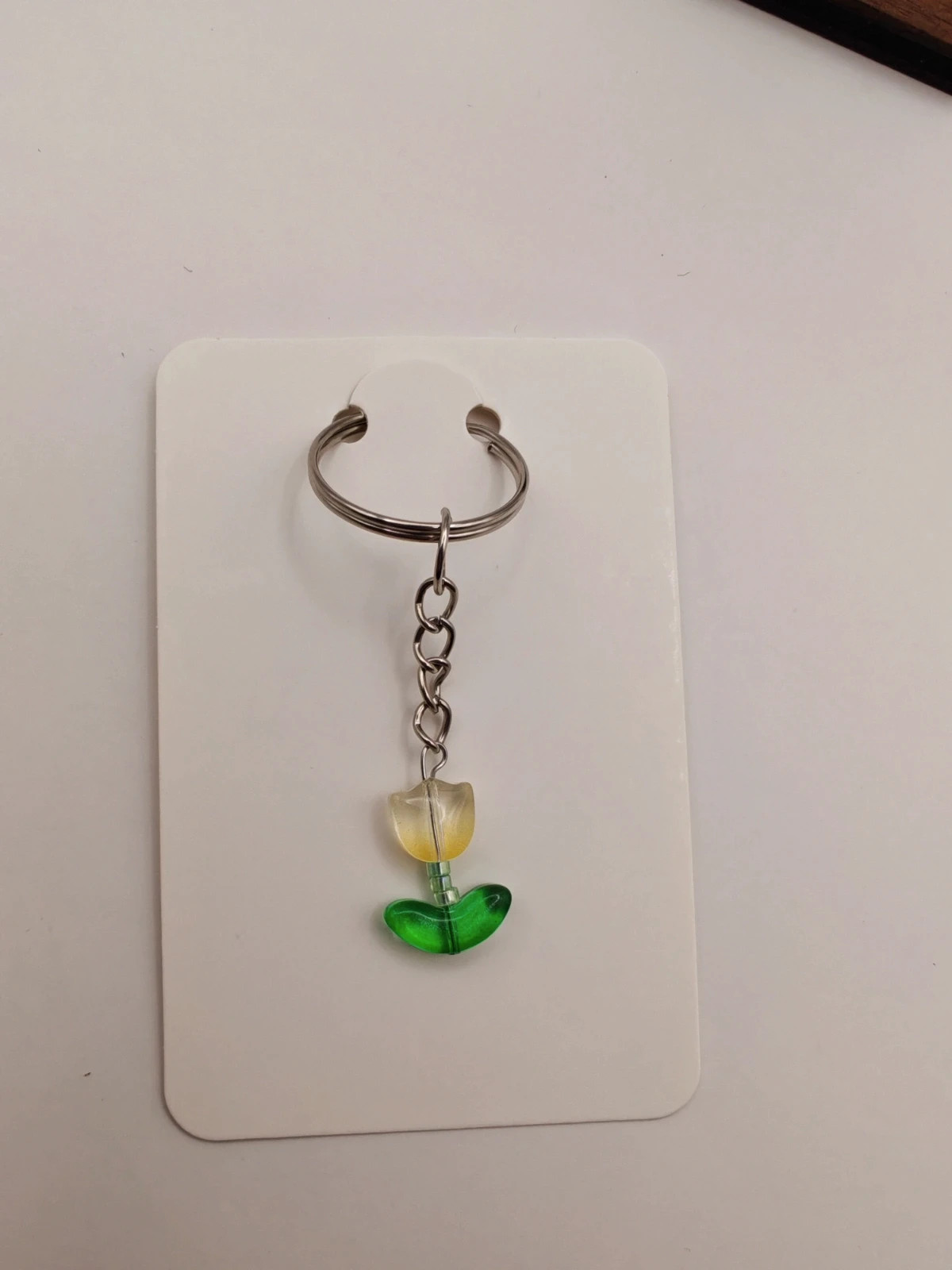 Tulipán kulcstartó sárga 1
