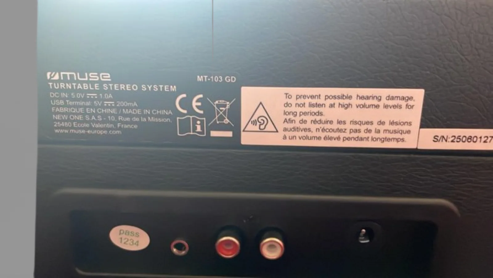 Új Muse mt-103 gd USB lemezlejátszó 3