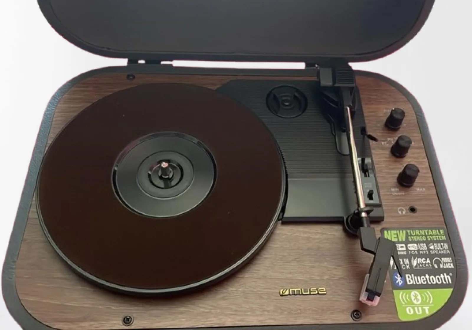 Új Muse MT-207 DGB Hordozható Vintage lemezjátszó 1