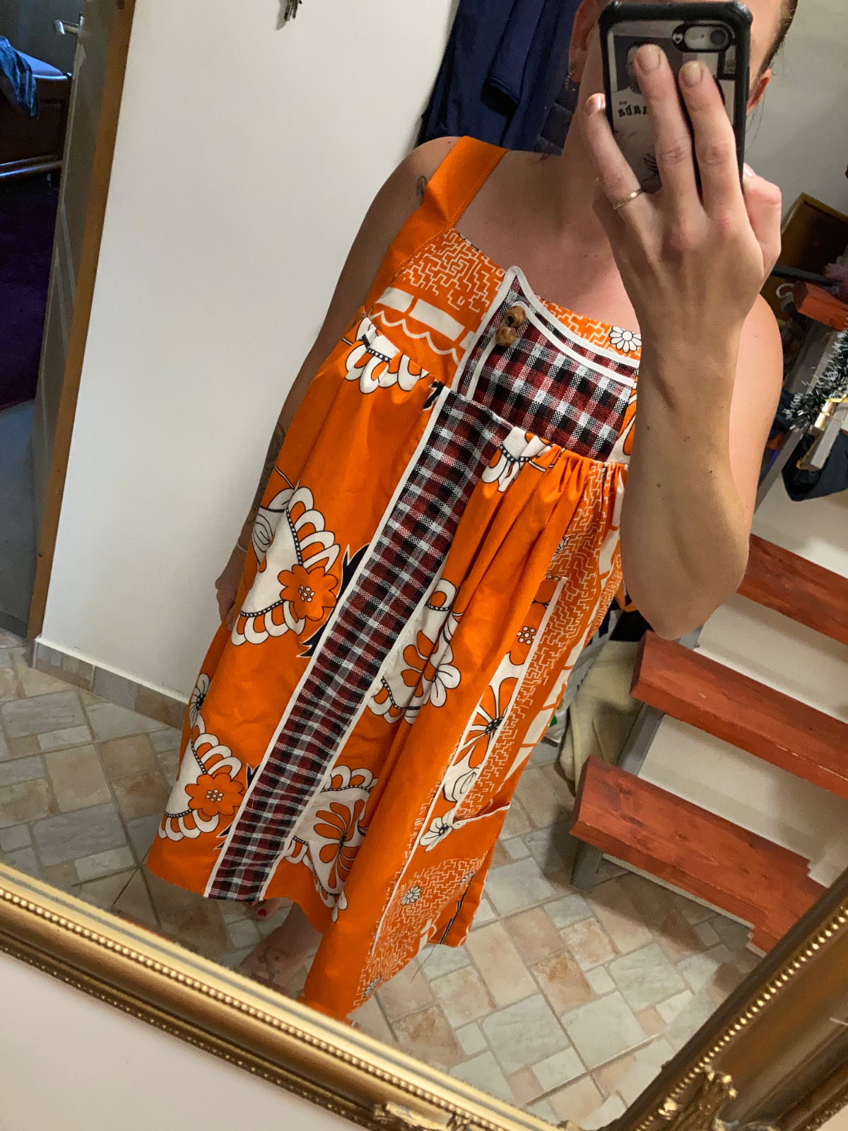 70s retro vintage afrikai pamut ruha 3