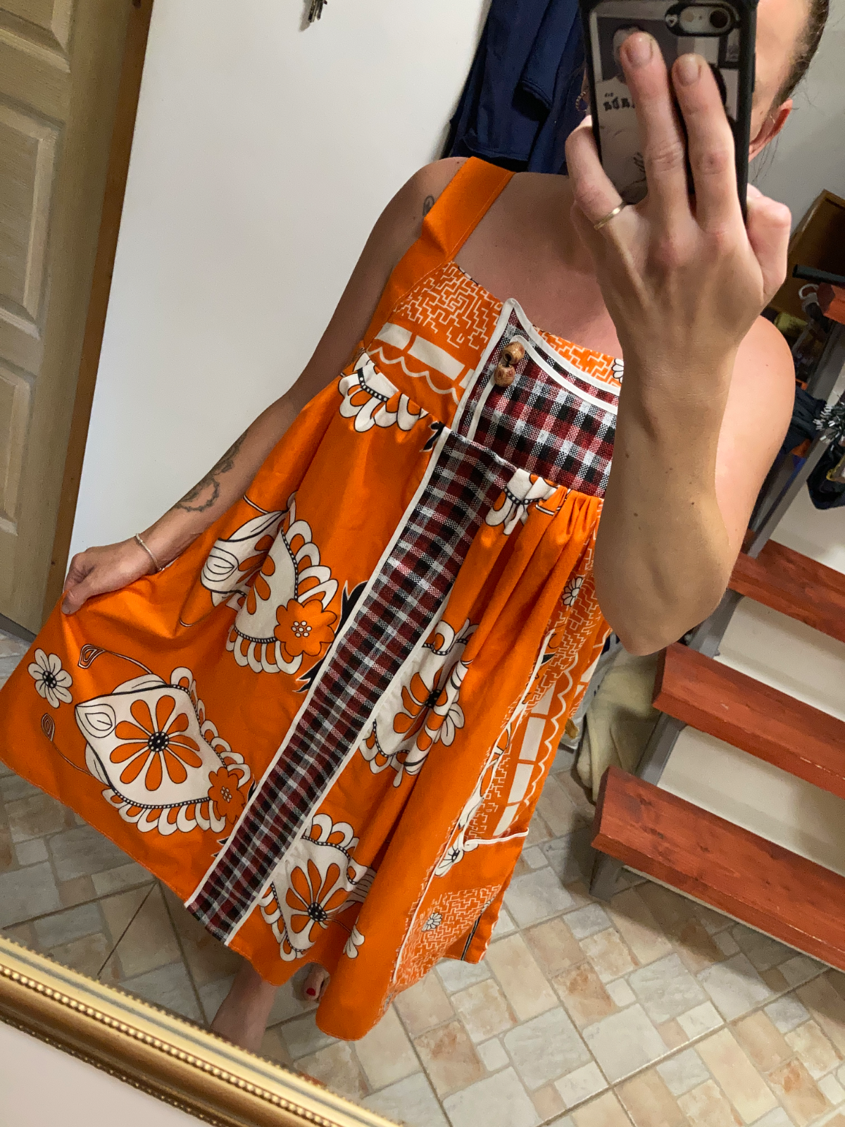 70s retro vintage afrikai pamut ruha 2