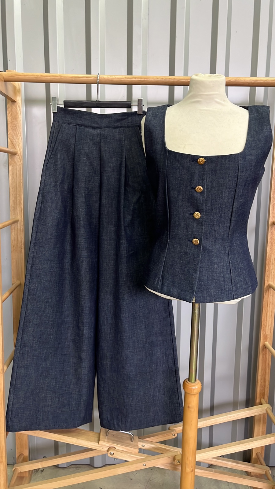 Compleu denim 100% bumbac 4