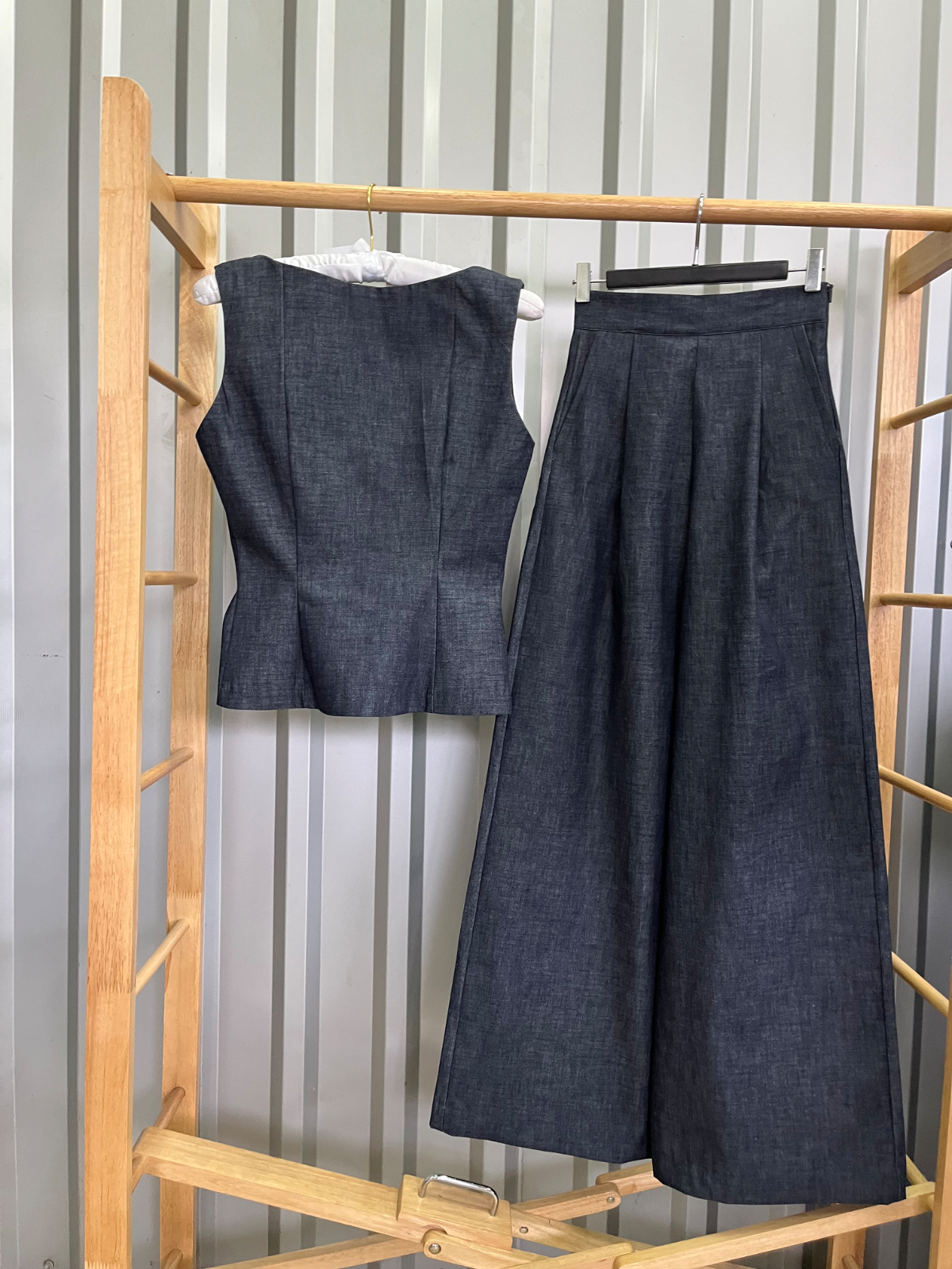 Compleu denim 100% bumbac 2