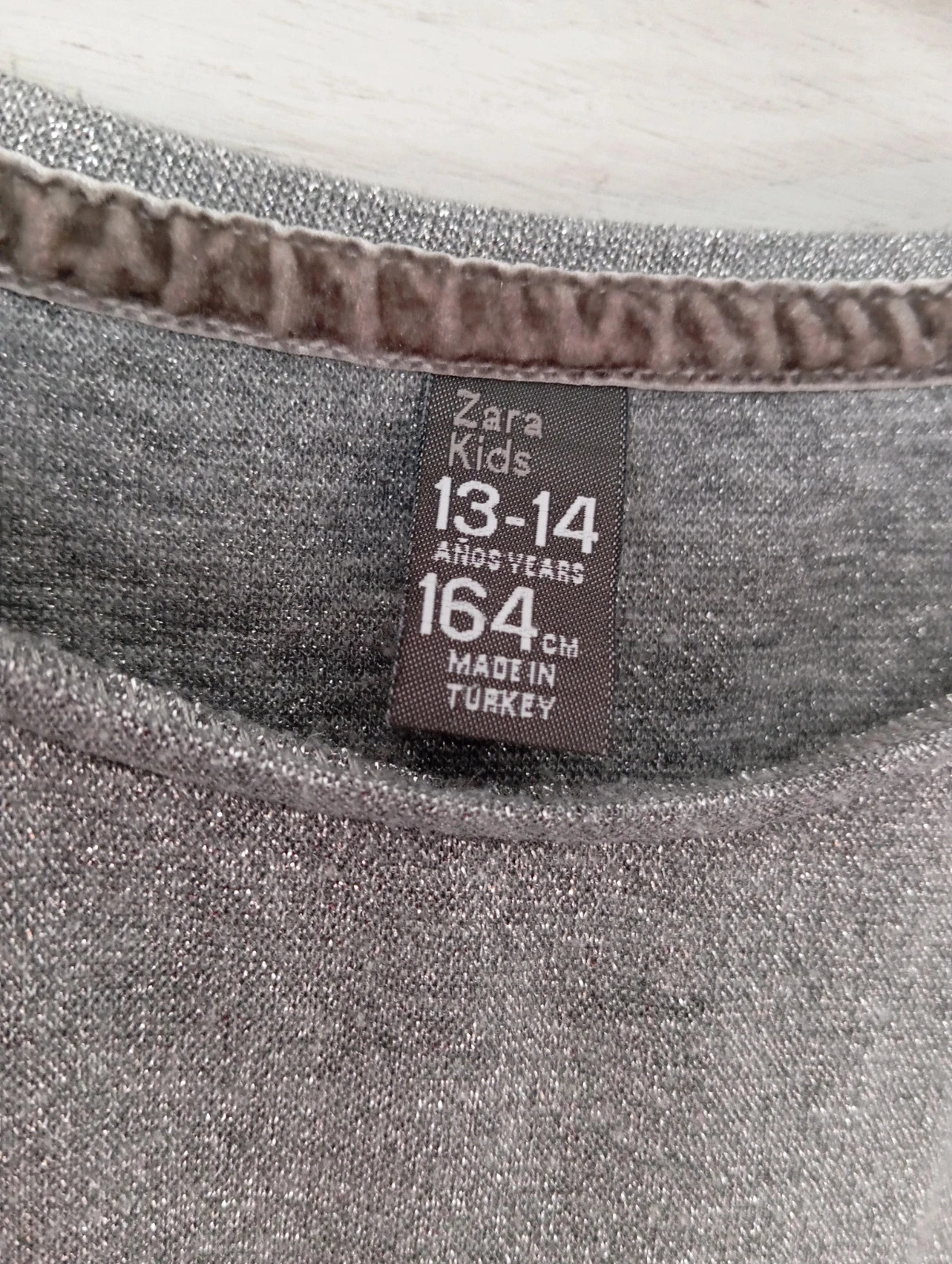 Szürke csillogó Zara Kids lány felső 3