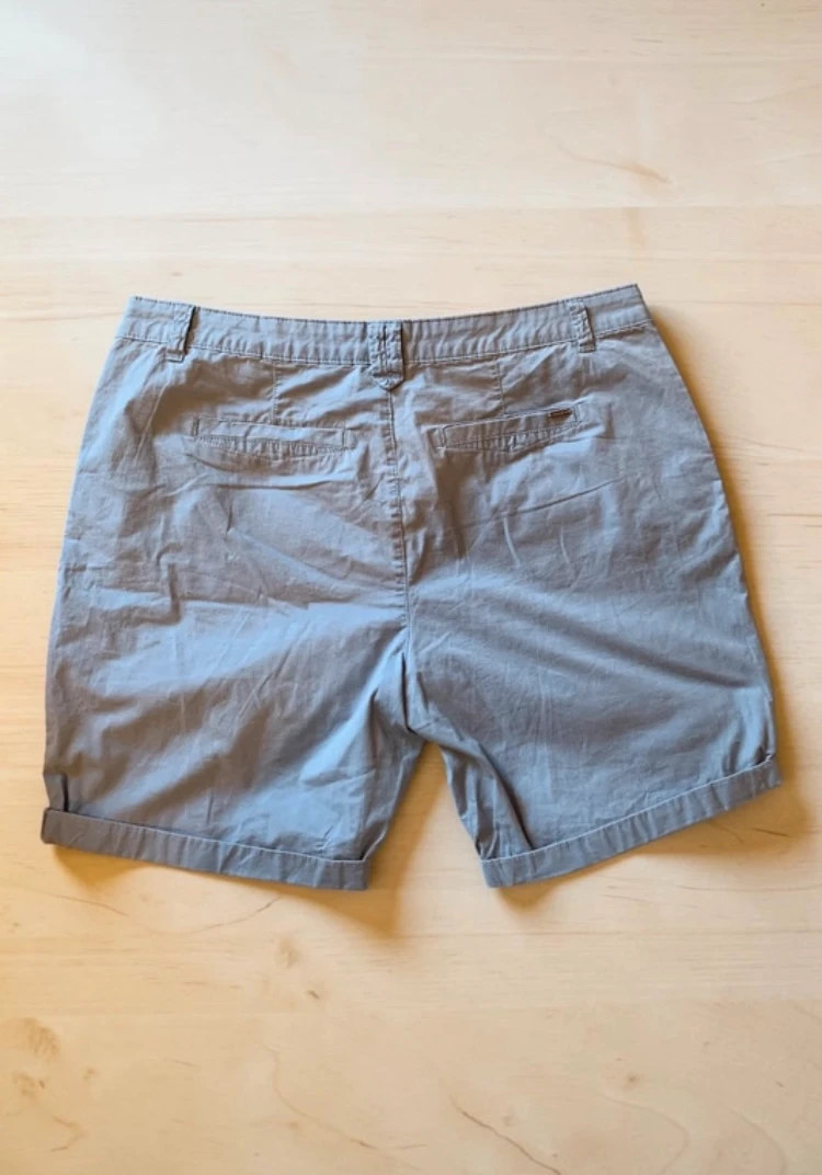 Yessica (C&A) kék pamut rövidnadrág / felhajtott szárú short (46 / XL-XXL) 3