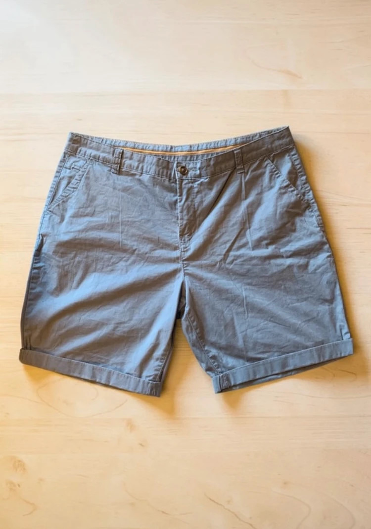 Yessica (C&A) kék pamut rövidnadrág / felhajtott szárú short (46 / XL-XXL) 2