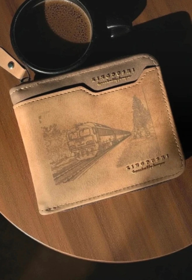 Mozoony mintás vintage műbőr pénztárca (Új) 1