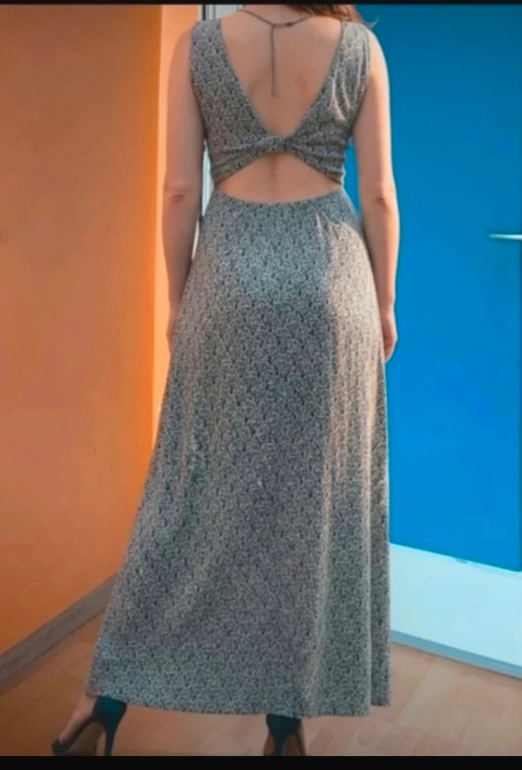 Különleges csavart hátú elegáns maxiruha (M-L) 1