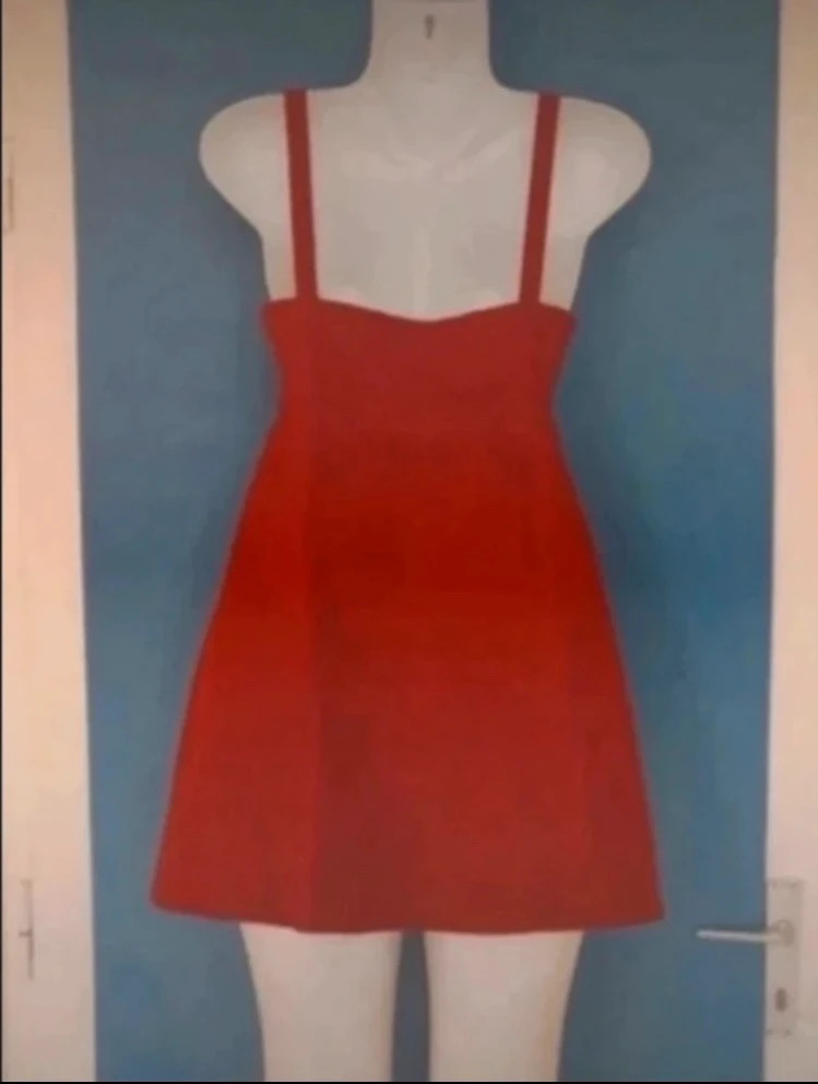 Topshop piros kordbársony ruha EU 38 XS-S Hibátlan! 3