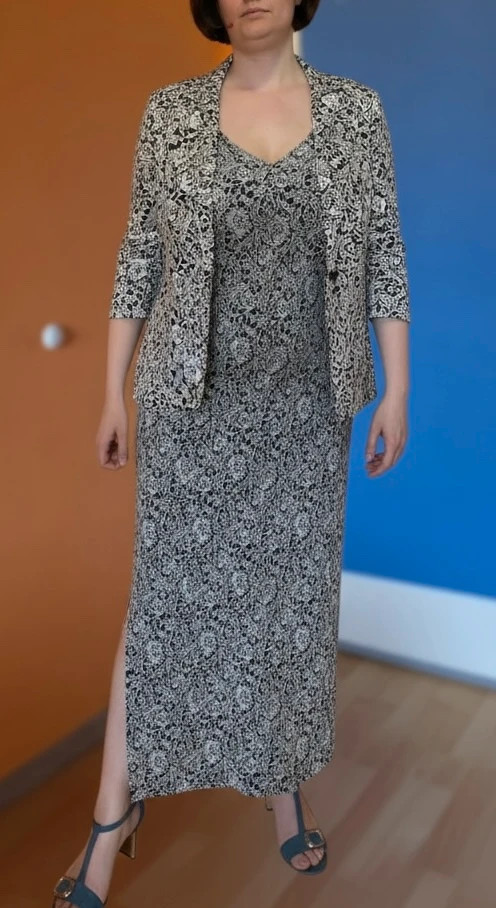 Elegáns alkalmi ruha + boleró szett (M/L) 1