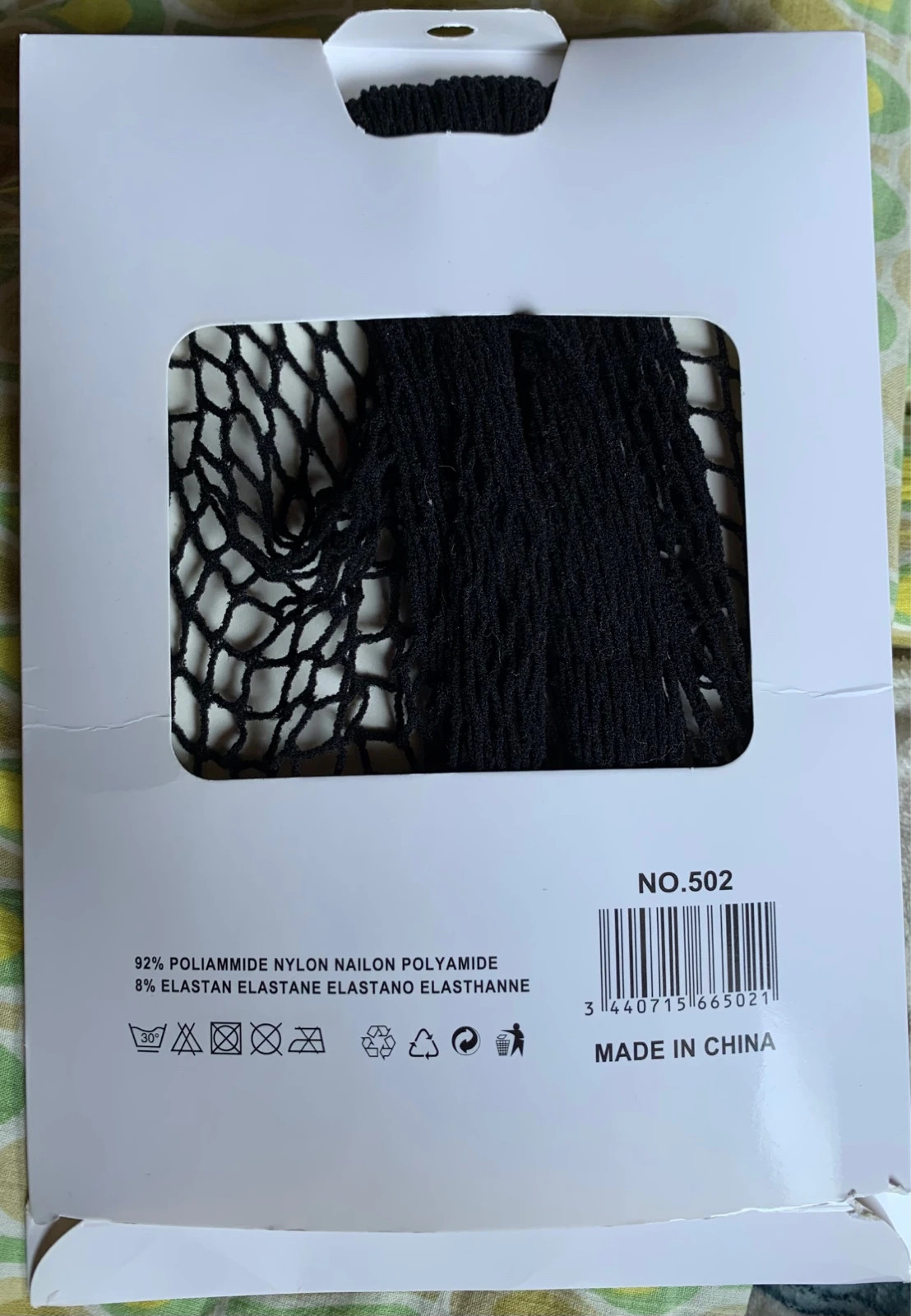 Vadonatúj, fekete nagyszemű hálós harisnyanadrág – Univerzális méret (One Size) 2