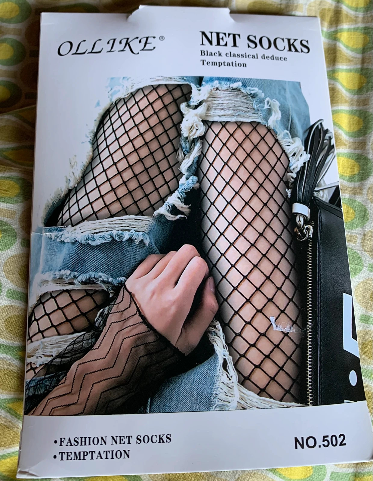 Vadonatúj, fekete nagyszemű hálós harisnyanadrág – Univerzális méret (One Size) 1