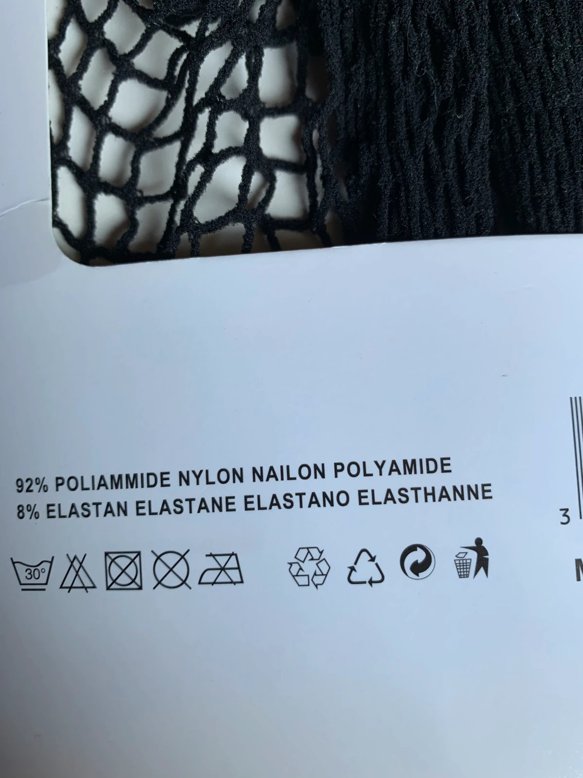 Vadonatúj, fekete nagyszemű hálós harisnyanadrág – Univerzális méret (One Size) 4