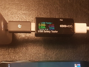 Test it as a portable charger via USB-C (Huawei)