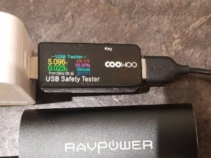 RAVPower 6700mAh Power Bank Recharging by Fast Charger