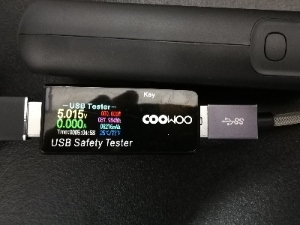 Recharging via USB-C PD (RAVPower Charger)