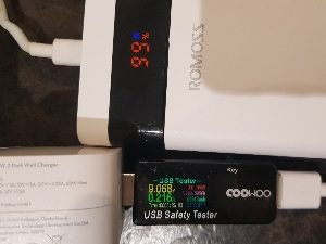 ROMOSS USB-C PD Power Bank 20000mAh LED Recharging via Fast Charger