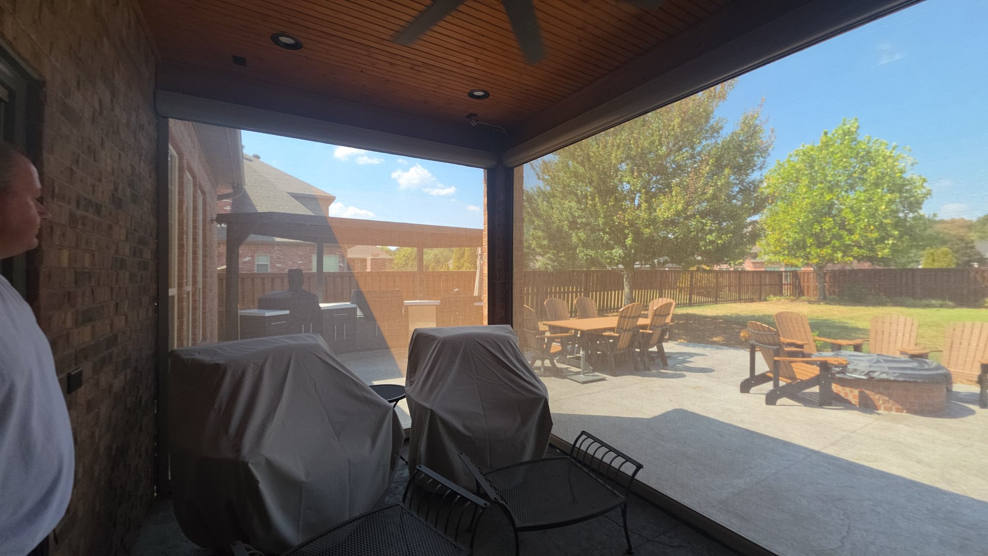 Just got finished with this job in Centerton. It turned out excellent two complete motorized retractable units. Four and a half week turn around time from start to finish. — finished — Centerton, Arkansas