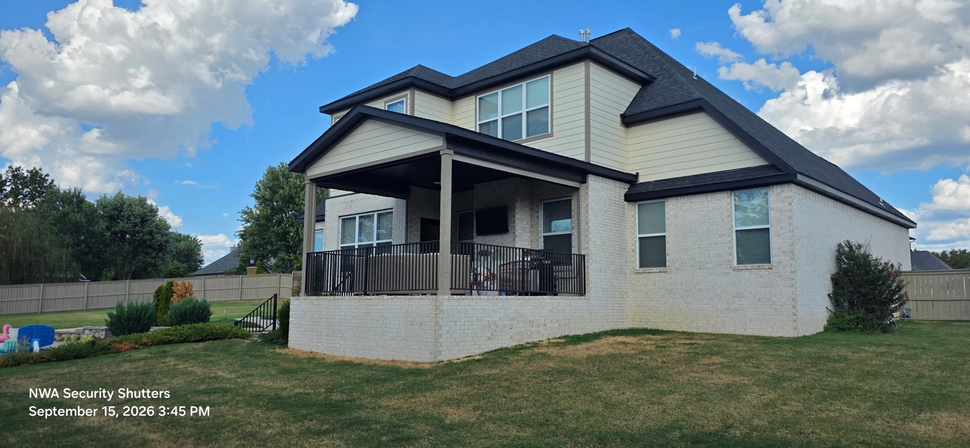 Motorized retractable screens in Cave springs, Arkansas — finished installation