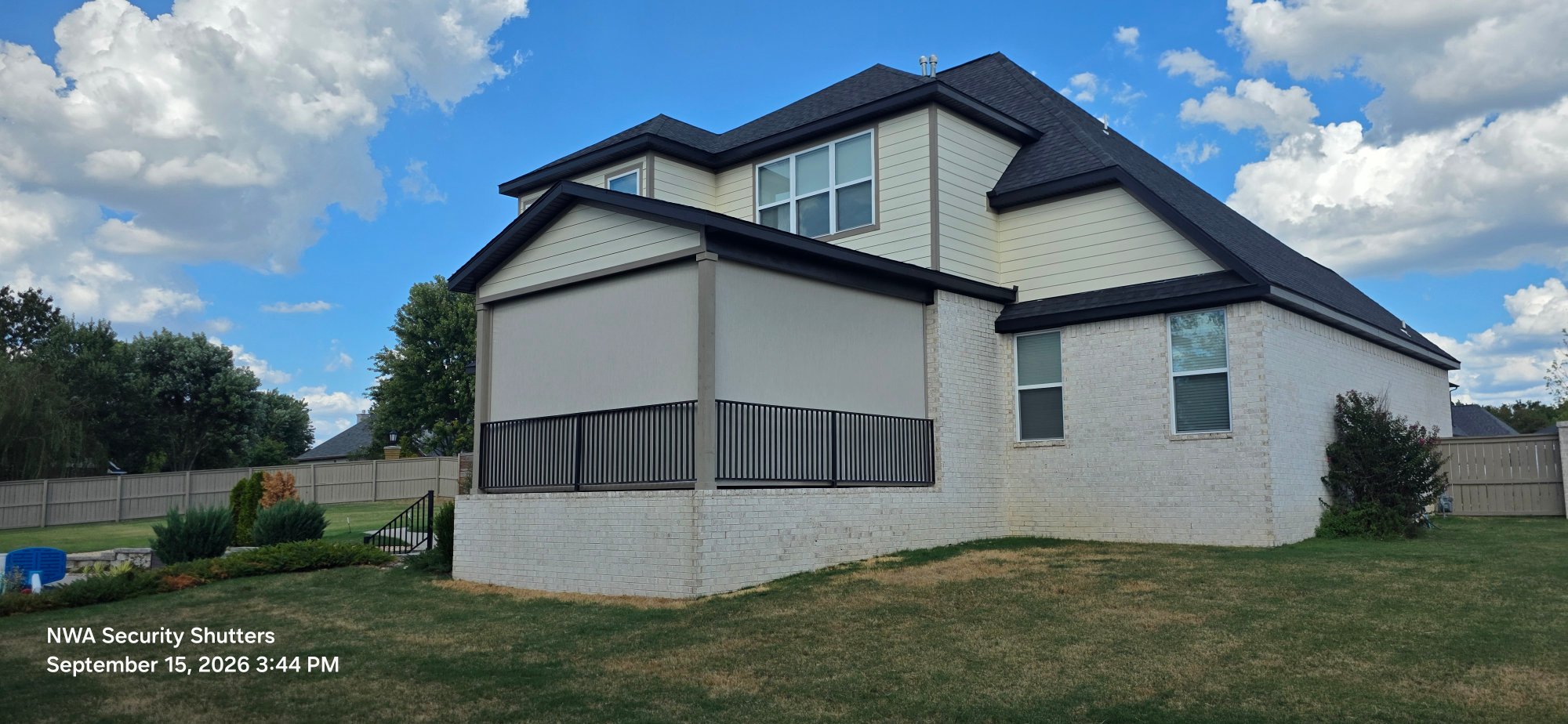 Motorized retractable screens in Cave springs, Arkansas — finished installation