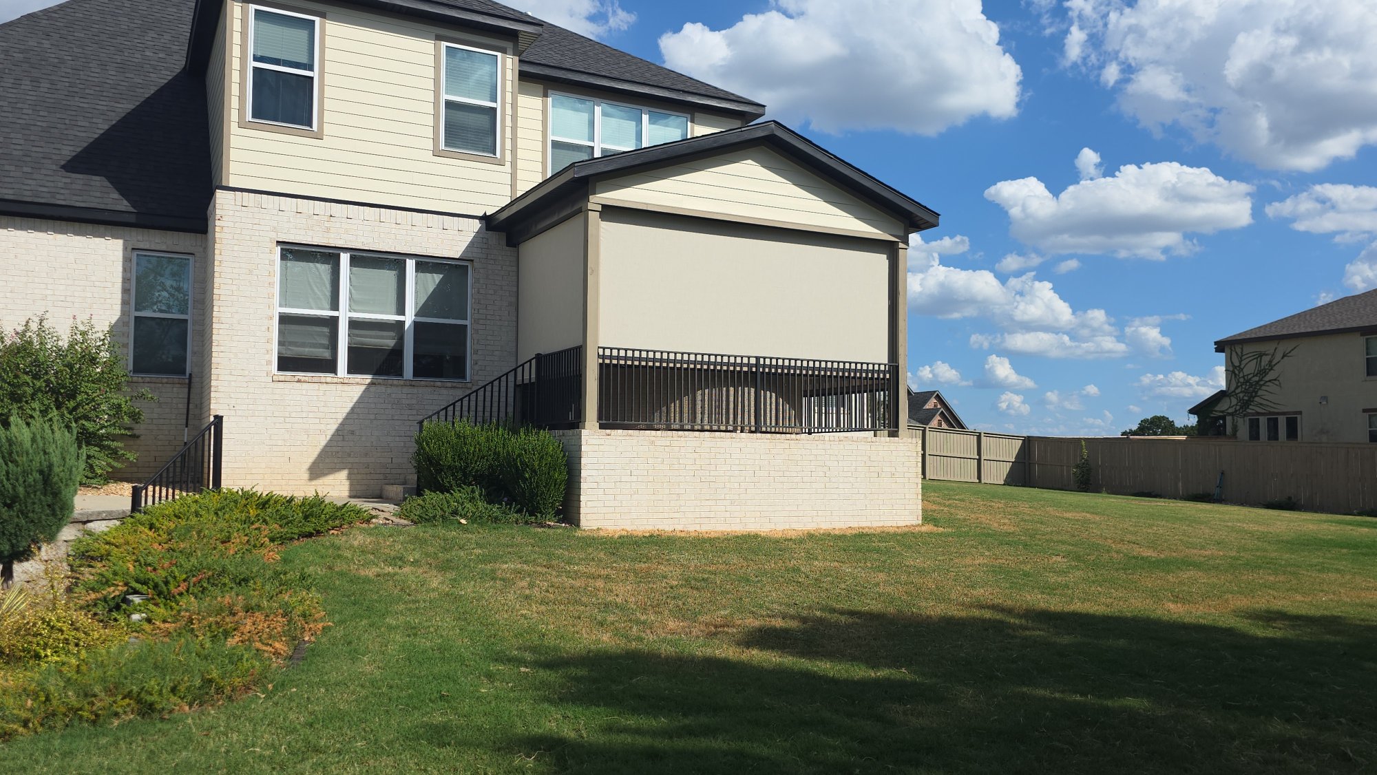 Motorized retractable screens in Cave springs, Arkansas — finished installation
