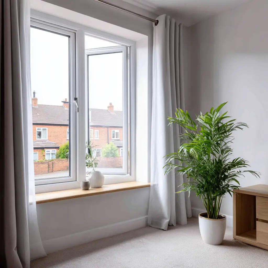 Casement window in modern home