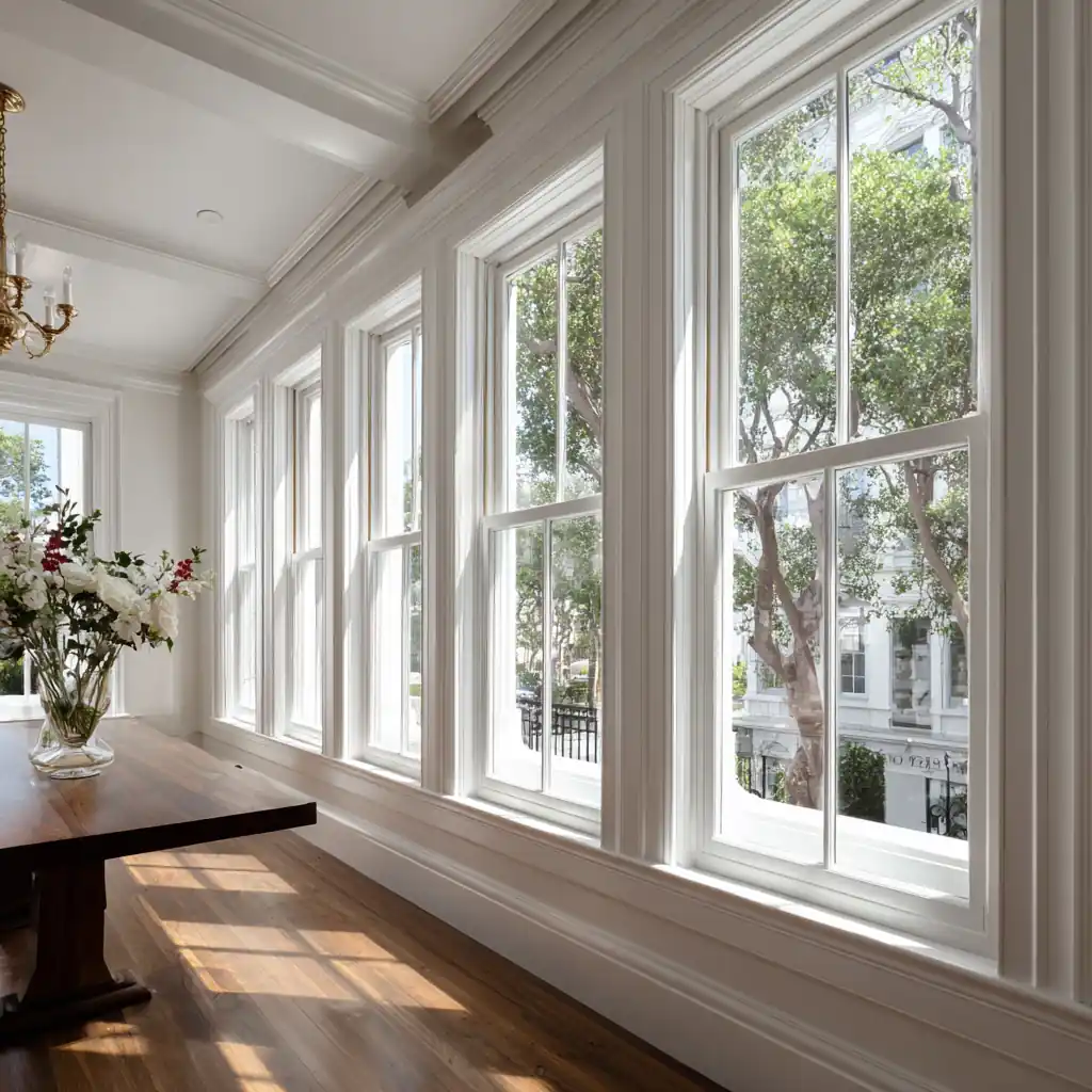 Single-hung window in modern home