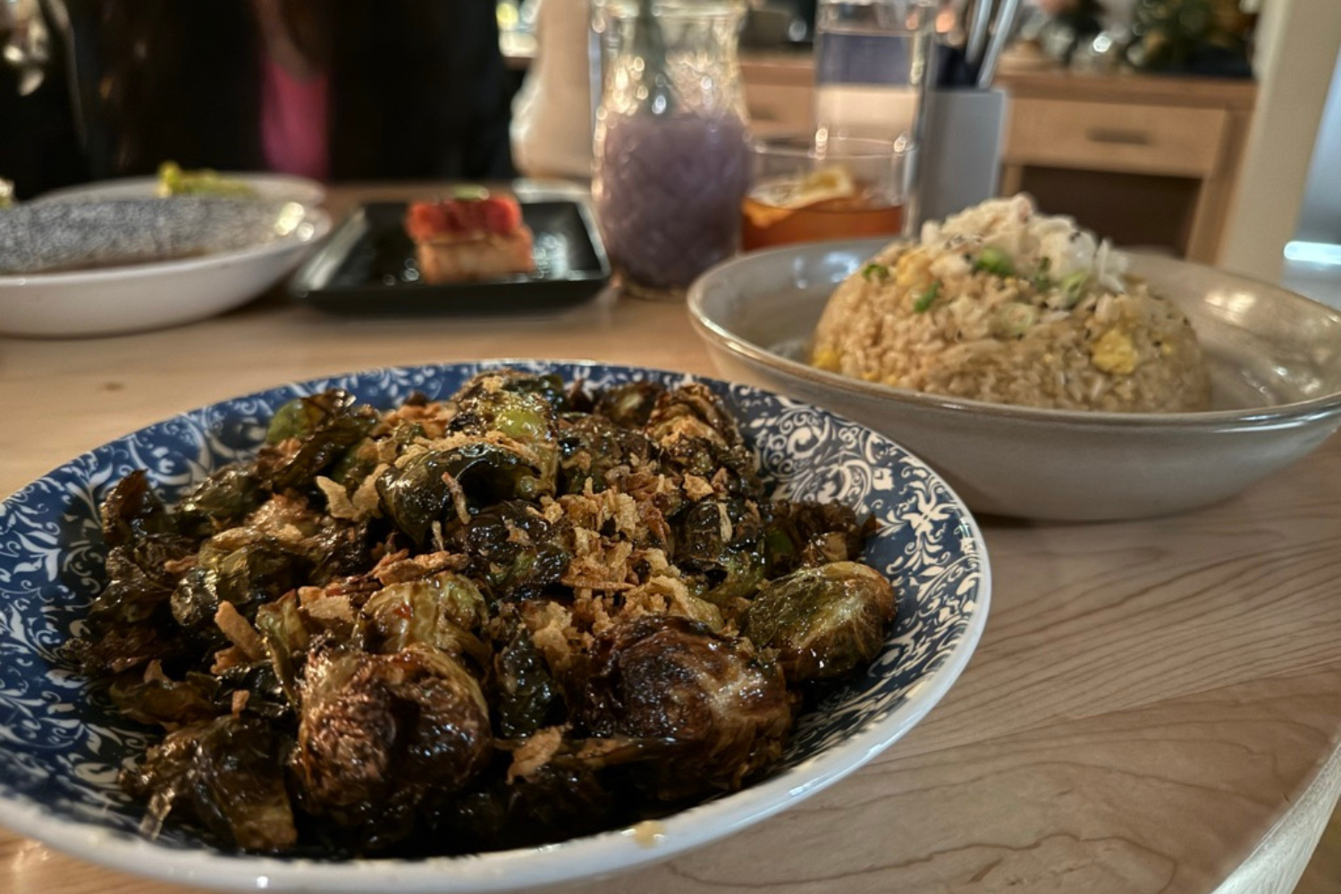 Brussels and Crab Fried Rice