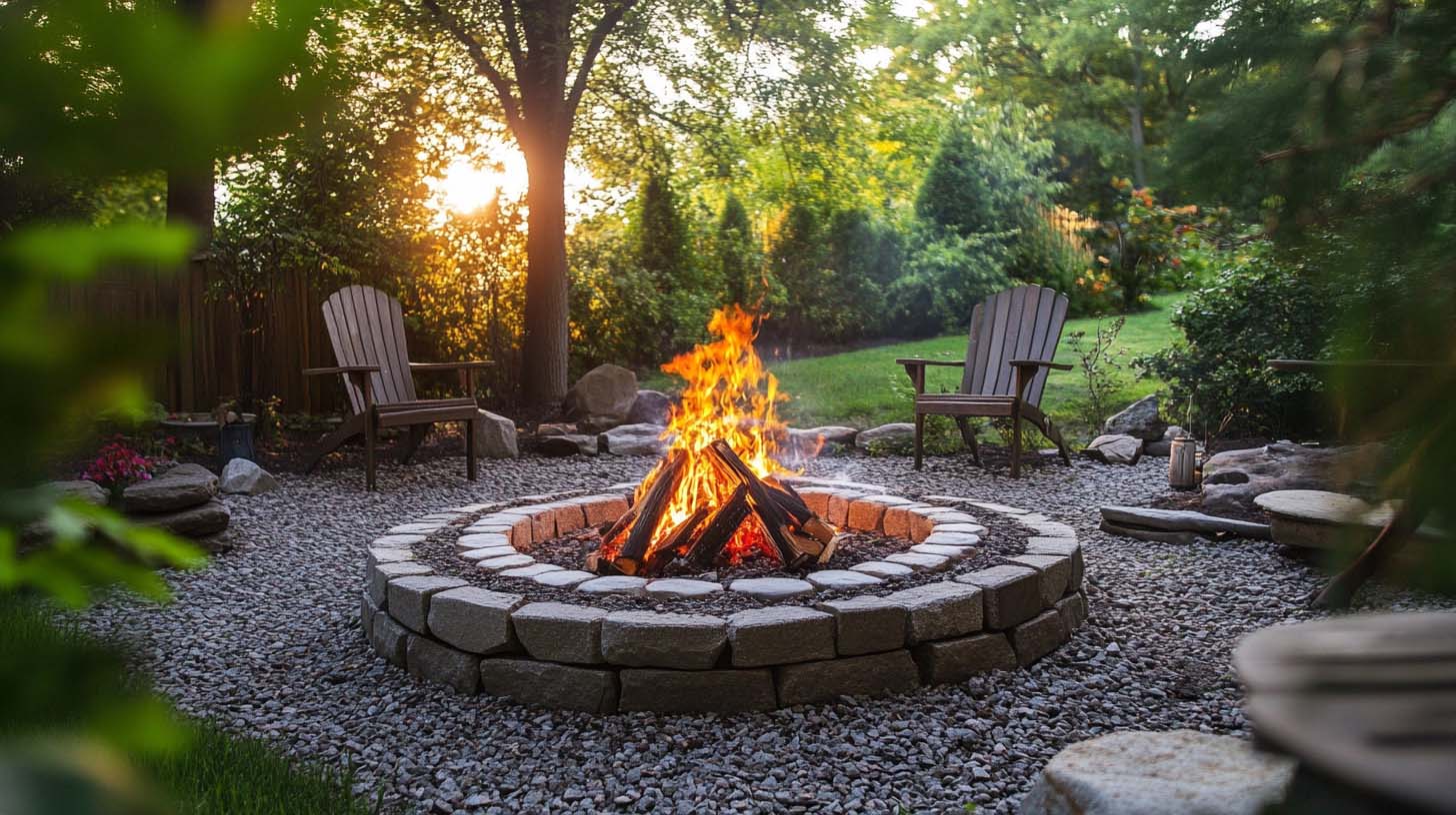 Perfect summer fire pit setup