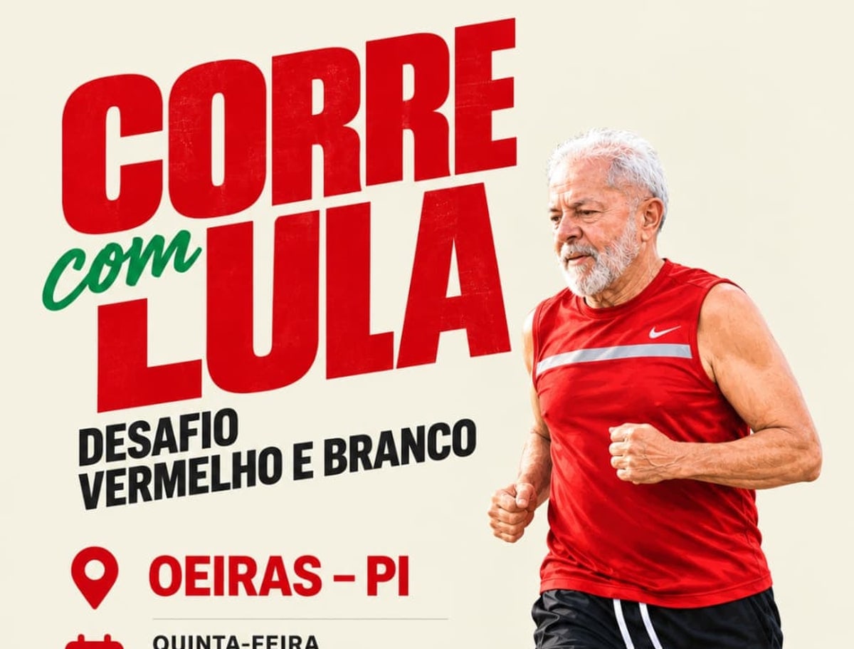 Oeiras receberá o "Corre com Lula: Desafio Vermelho e Branco" nesta quinta-feira (22)
