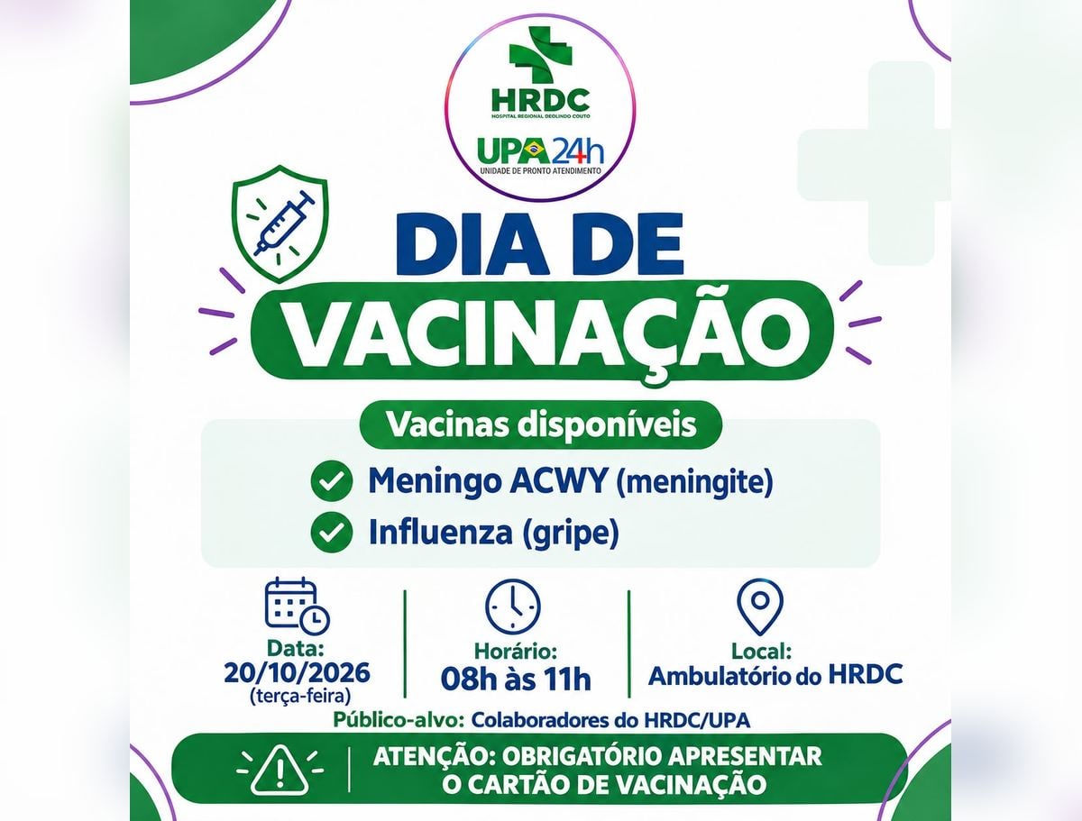 HRDC realizará Dia de Vacinação para colaboradores nesta terça-feira em Oeiras