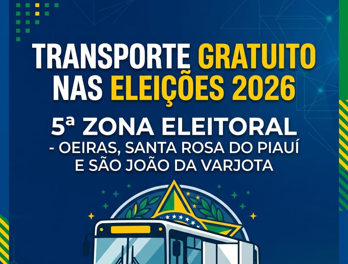 Eleitores que votam no interior de Oeiras terão transporte gratuito no segundo turno