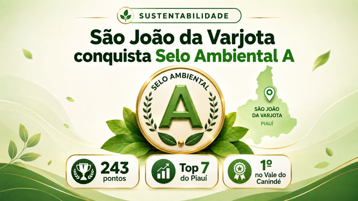 São João da Varjota conquista Selo Ambiental A e fica entre as sete maiores notas do Piauí