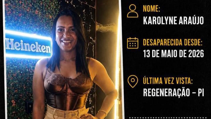 Jovem de Santa Rosa que mora em Regeneração está desaparecida