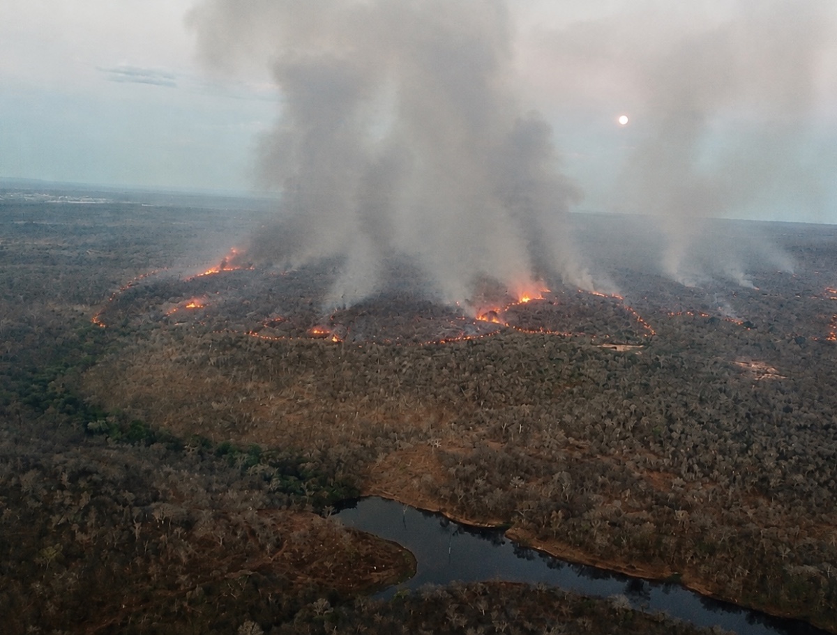 Fogo já dura mais de uma semana e consome centenas de hectares na zona rural de Oeiras