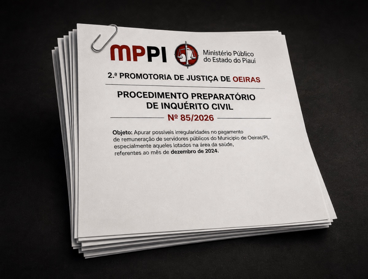 MP investiga pagamento de servidores de Oeiras referente a dezembro de 2024